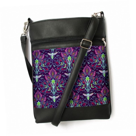 Kabelka Daisy No.48 kabelka šitá tisk zip popruh včely crossbody gemmis krajka ornament 