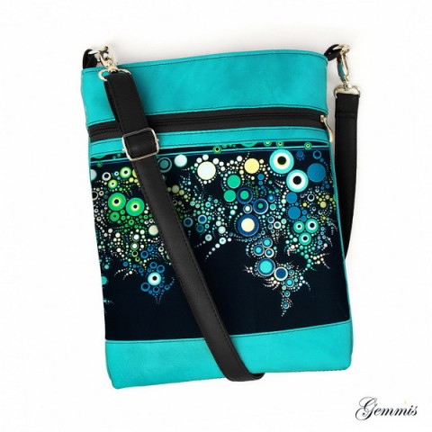 Kabelka Daisy No.67 kabelka barevná vintage šitá satén zip bublinky popruh crossbody 