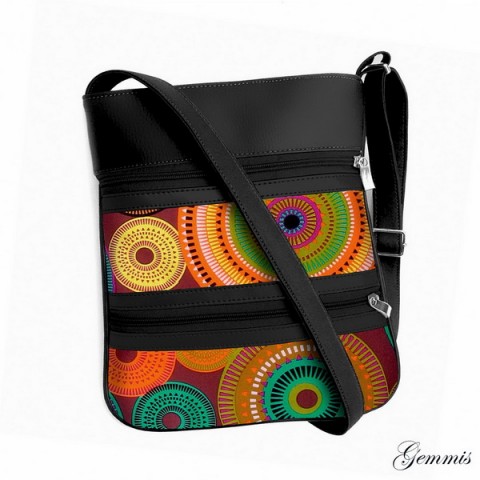 Kabelka Janette No.55 kabelka šitá zip popruh crossbody mandaly 