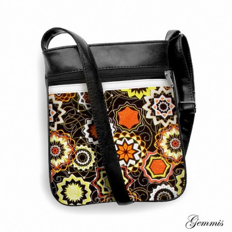 Kabelka Jenny Big No.9 kabelka květy šitá zip popruh crossbody 