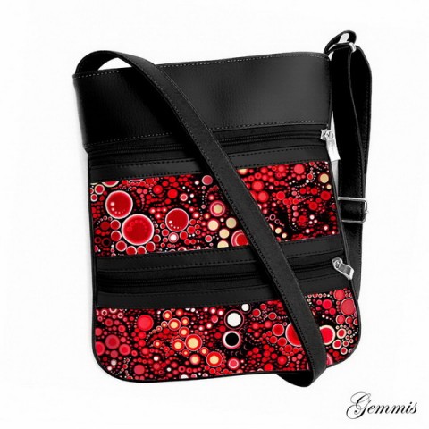 Kabelka Janette No.64 kabelka šitá zip bublinky popruh crossbody 