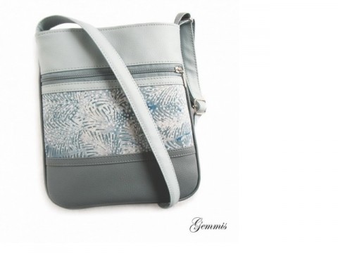 Kabelka Janette No.89 kabelka barevná šitá satén zip kapradiny popruh crossbody 