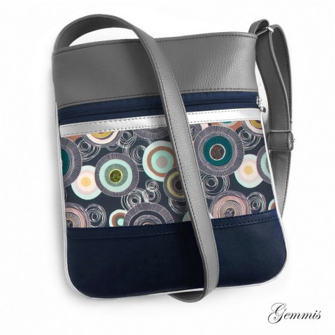 Kabelka Janette No.105 kabelka barevná šitá zip kolečka bublinky popruh crossbody gemmis 