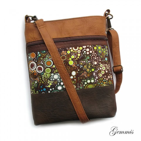 Kabelka Daisy No.90 kabelka barevná šitá satén zip bublinky popruh crossbody 