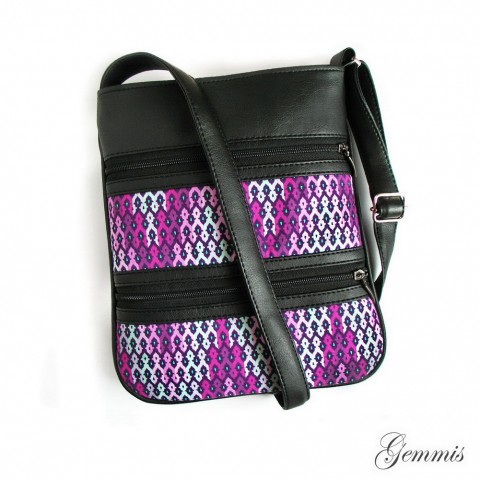 Kabelka Janette No.128 kabelka šitá zip geometrie popruh crossbody 