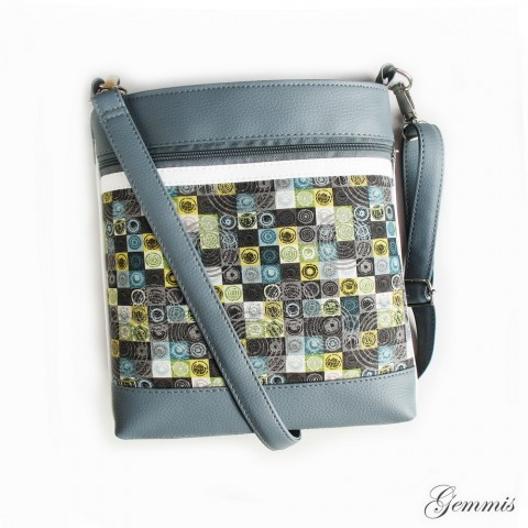 Kabelka Daisy Minor No.6 kabelka šitá zip geometrie popruh crossbody gemmis 