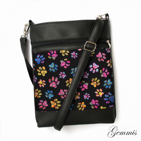 Kabelka Daisy No.105 kabelka barevná šitá satén zip popruh tlapky crossbody 