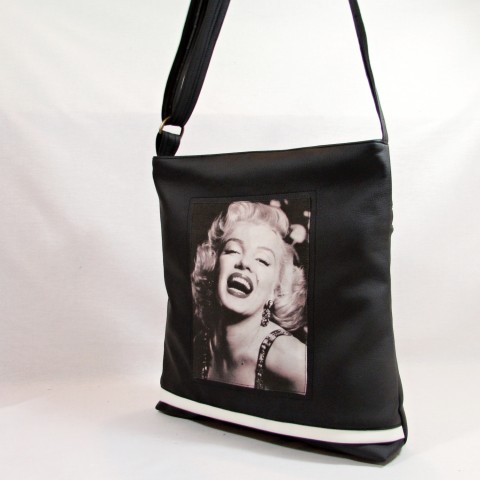 Kabelka merilyn monroe kabelka originální taška bílá černá léto černobílá výlet crossbody merilyn monroe 