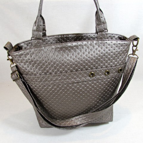 kabelka stříbrná kabelka originální dárek taška elegantní stříbrná koženková do práce do školy pro ženu 