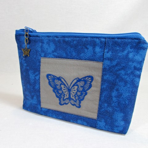taštička-motýl dárek modrá motýl taštička kapsička etue obal na tablet 