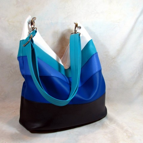 kabelka modrobílá kabelka originální dárek taška modrá elegantní bílá hnědá sportovní šedá barevná vzorovaná modrobílá výlet kombinovaná kašmír crossbody 