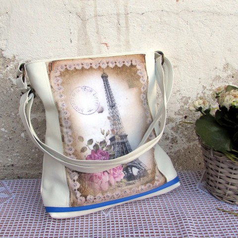 Kabelka eifelovka v krajkách kabelka taška květina dívčí letní bílá dámská léto krajka paříž výlet eifelovka crossbody 