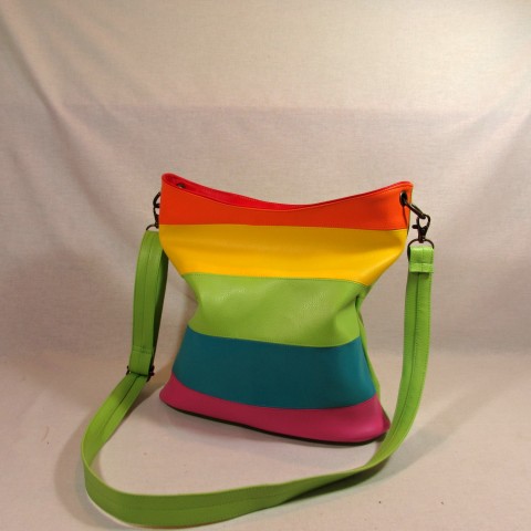 kabelka duhová mini kabelka zelená taška velká růžová bílá léto tyrkysová duha cestovní duhová frida tyrkysováprostorná 