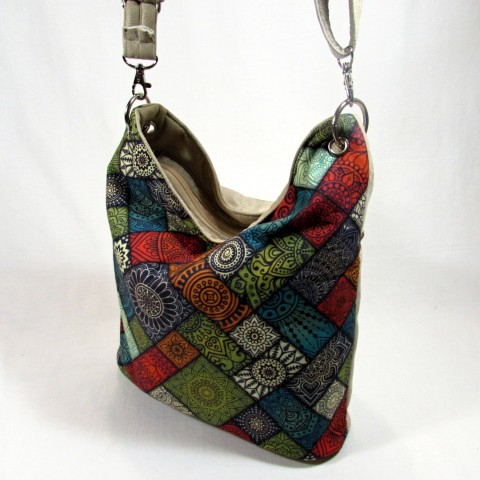 kabelka podzimní mandalky kabelka originální dárek holčička dívčí béžová léto podzimní koženková kombinovaná mini kabelka mandaly 