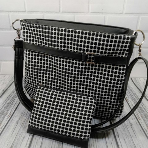 Kabelka černobílá kabelka taška originál černobílá pro ženu crossbody 