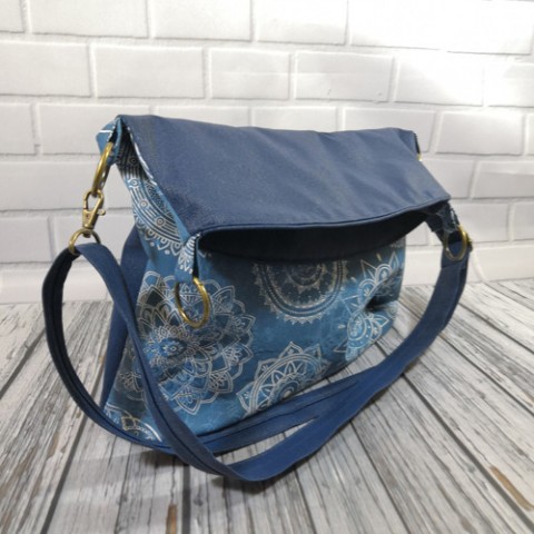 Kabelka modré mandaly kabelka taška modrá variabilní mandala 