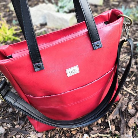 Kabelka červená kabelka červená elegantní koženková 