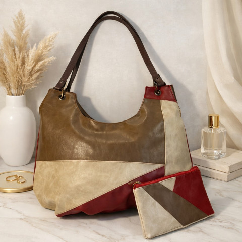 Kabelka barevná kabelka originální dárek výlet cestování. koženková 