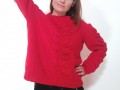 Svetr s listí - 100% merino