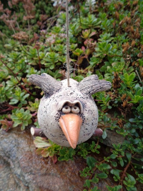 Závěsný keramický pták keramika pták ptáček ozdoba zahradní keramický závěsný 