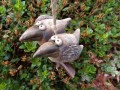 závěsná keramická dvojice ptáci