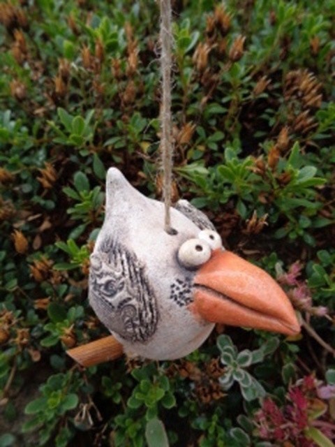 malý závěsný keramický pták keramika pták ptáček keramický 