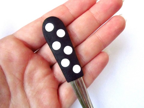 Lžička - pár puntíků zvíře puntík retro dětské dětská fimo lžíce tečka dezertní lžička polka dots 