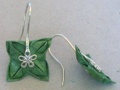 Brčálové origami náušnice