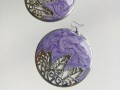Náušnice fialové ornamenty