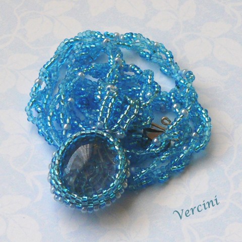 Mořská hlubina modrá šité obšívání rokajl beadweaving obšívané skleněný nymo kamínek vlasec navlékání navlékání(korálkování) 