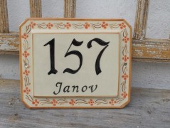 Domovní číslo - levandulové