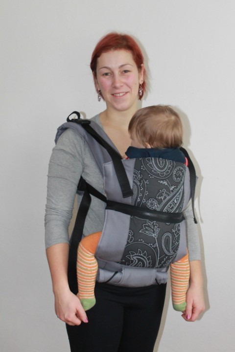 Šedý ornament nošení dětí nosítko ergonomické nosítko na dítě ergonomické nosítko na dítě 