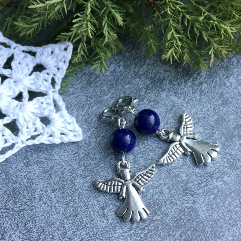 Andělka s lapis lazuli dárek anděl andílek přívěs ochránce andělka lapis lazuli na kabelku 