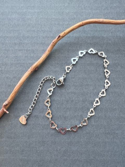 Srdíčkový náramek - S.Steel srdce srdíčko elegantní řetízek slavnostní steel 