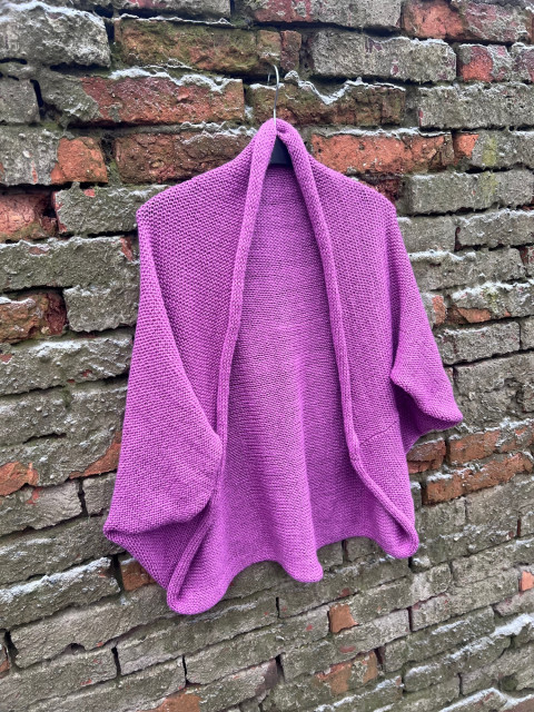 Starorůžová pletená vesta společenská vesta bolerko na ples lurex do divadla 