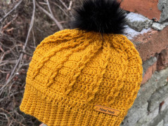 Háčkovaný šátek - ohnivý