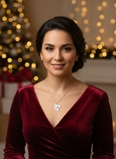 Řetízek se srdíčkem - S.Steel srdce láska dítě matka mateřství steel přívěsek nerez 