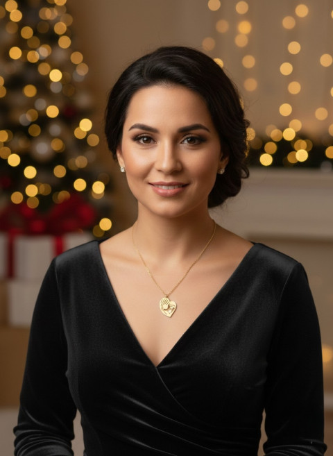 Řetízek se srdíčkem - S.Steel srdce láska dítě matka mateřství steel přívěsek nerez 