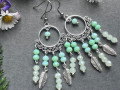 Pistáciový orient - náušnice