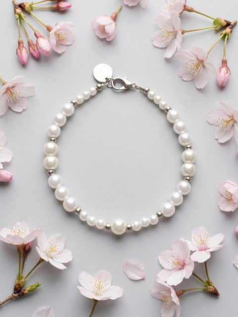 Perlový náramek - S. Steel elegantní luxusní perličky perly nerez ocel 