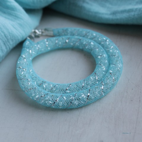 Akvamarínový, náhrdelník náhrdelník korálky modrá dutinka akvamarín světle modrá akvamarínová 