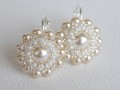 Cream pearl...náušnice