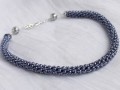 Modro-fialovo-šedý náhrdelník