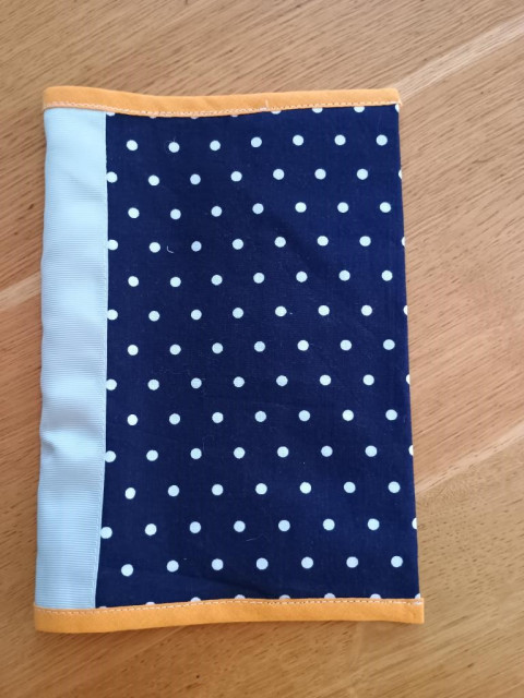 Obal - knížka s puntíky modrá bavlna obal kniha puntíky 