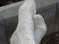 Smetanové vlněné ponožky