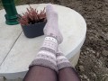 Vlněné ponožky s norským vzorem