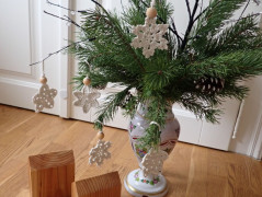 Letní krajková čepice - tyrkysová