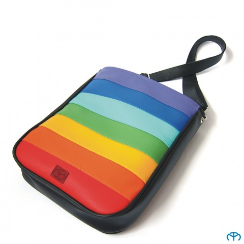 MEDIUM - Rainbow (in Black) barvy duha pestrobarevná duhová 