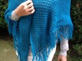 Tyrkysový - háčkovaný šátek