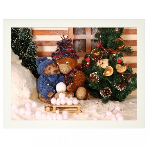 Medvídci - u vánočního stromečku do dekorace pro děti pokojíčku obrázky dětského vybavení dětských pokojíčků fotoobrázky fototapety 